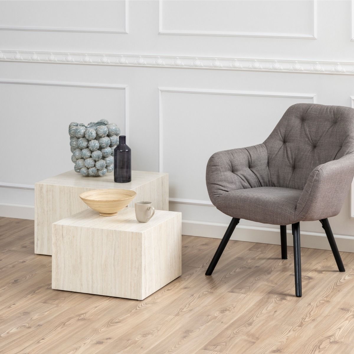 Wooden Coffee Tables in Set Of 2 Square - Dice