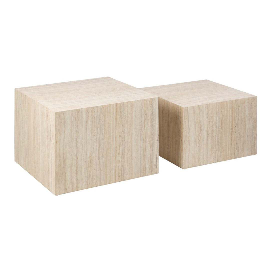 Wooden Coffee Tables in Set Of 2 Square - Dice