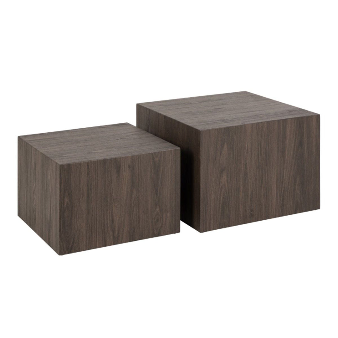 Wooden Coffee Tables in Set Of 2 Square - Dice