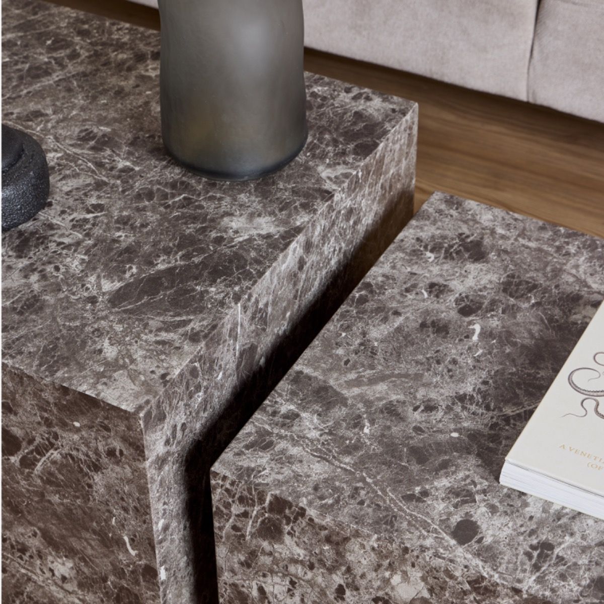 Wooden Coffee Tables in Set Of 2 Square - Dice