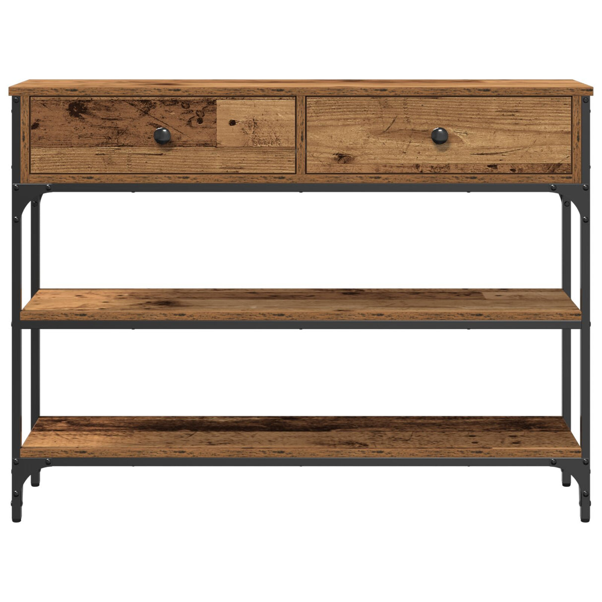 Wooden Console Table 100cm Wide With 2 Drawers - Vantage Home