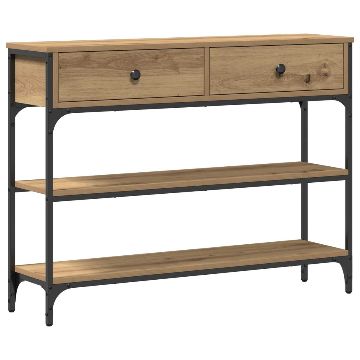 Wooden Console Table 100cm Wide With 2 Drawers - Vantage Home