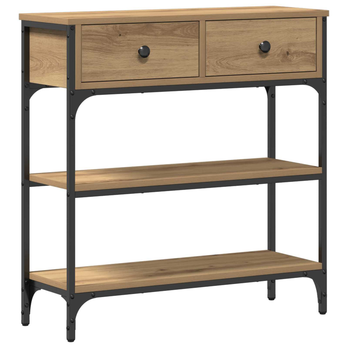 Wooden Console Table 72.5cm Wide With 2 Drawers - Vantage Home