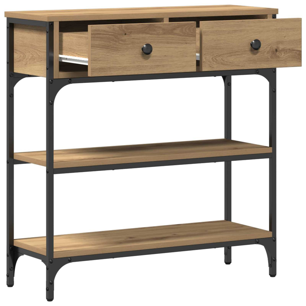 Wooden Console Table 72.5cm Wide With 2 Drawers - Vantage Home