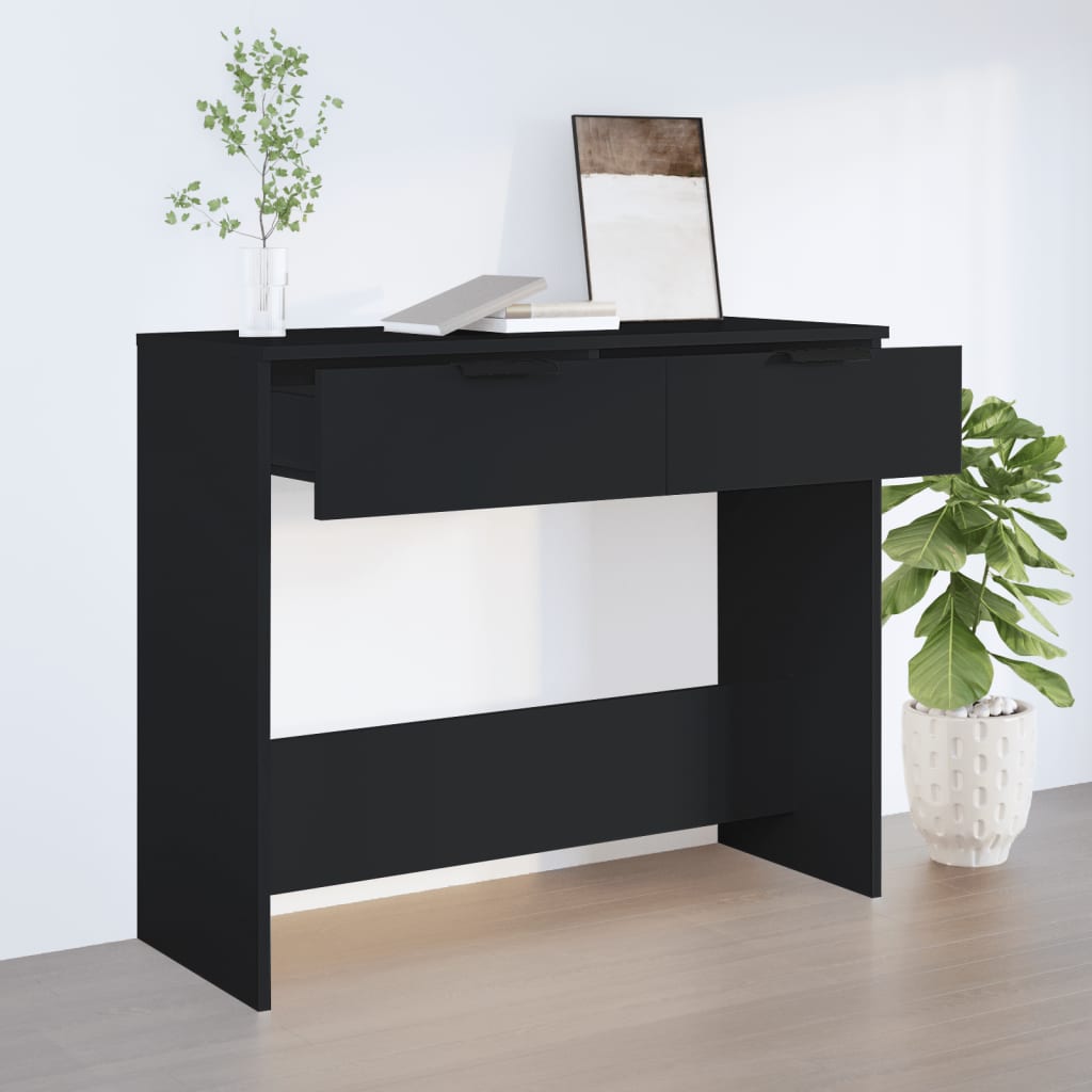 Wooden Console Table 90cm Wide With 2 Drawers - Vantage Home