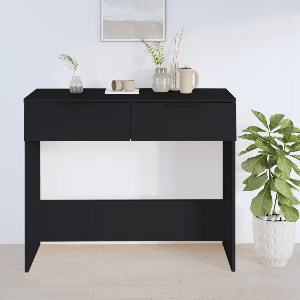 Wooden Console Table 90cm Wide With 2 Drawers - Vantage Home