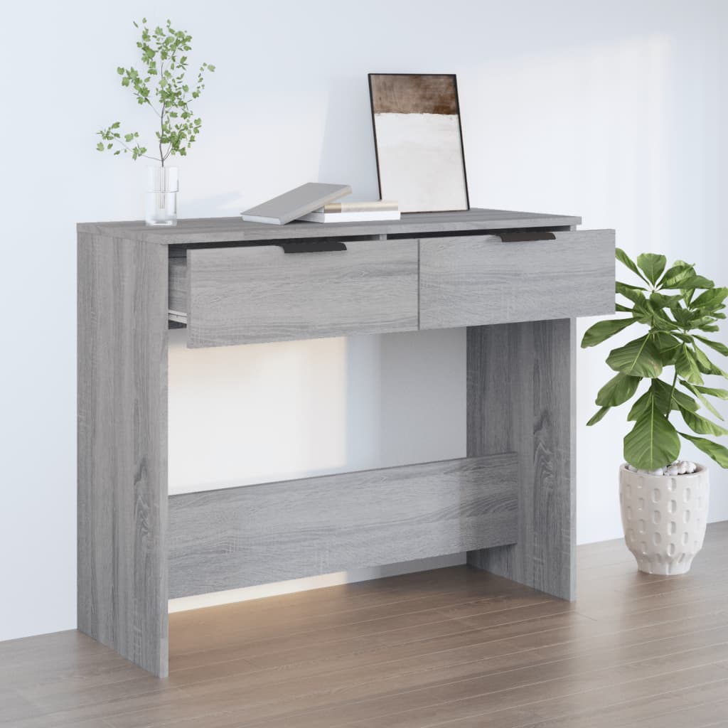 Wooden Console Table 90cm Wide With 2 Drawers - Vantage Home