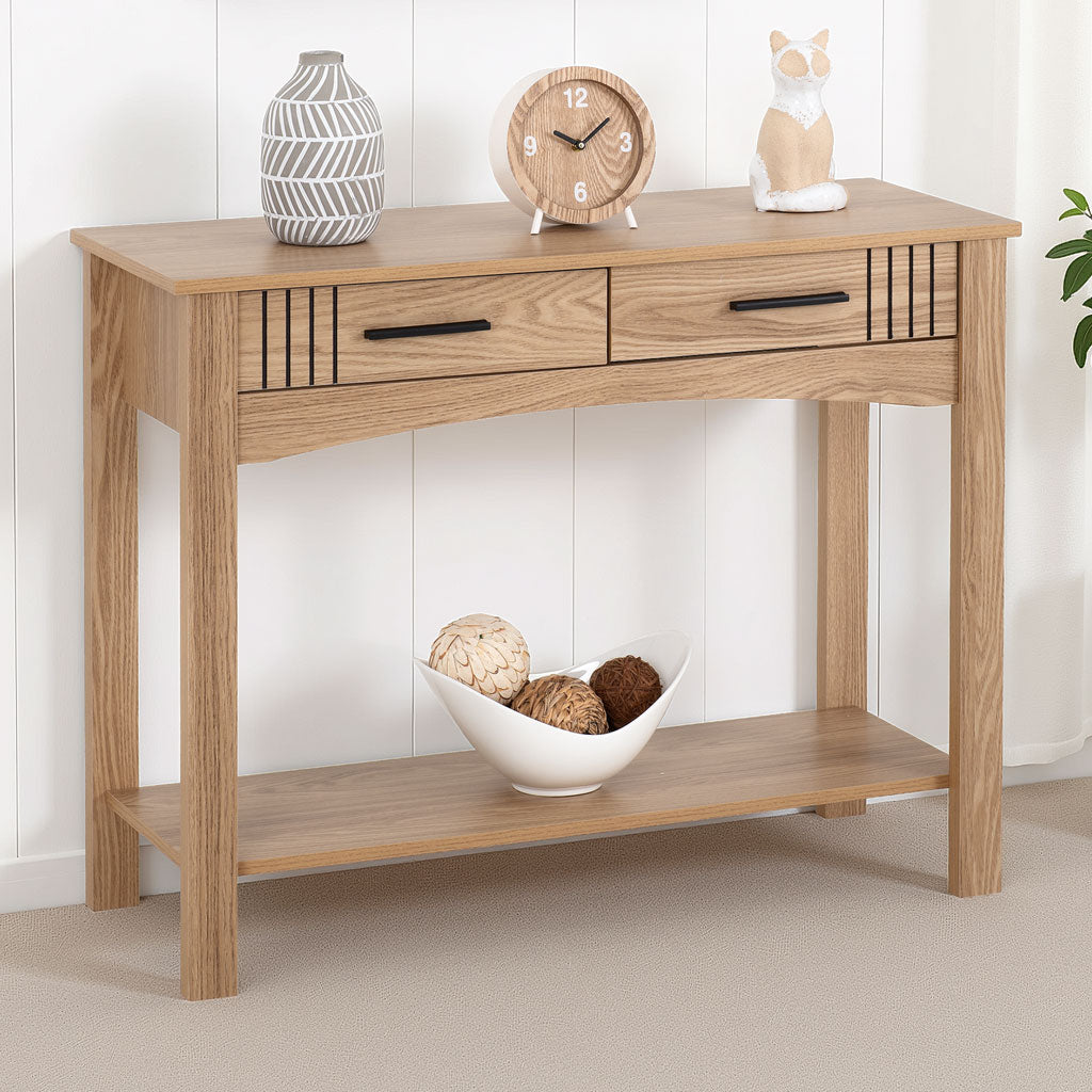 Wooden Console Table With 2 Drawers - Tessa