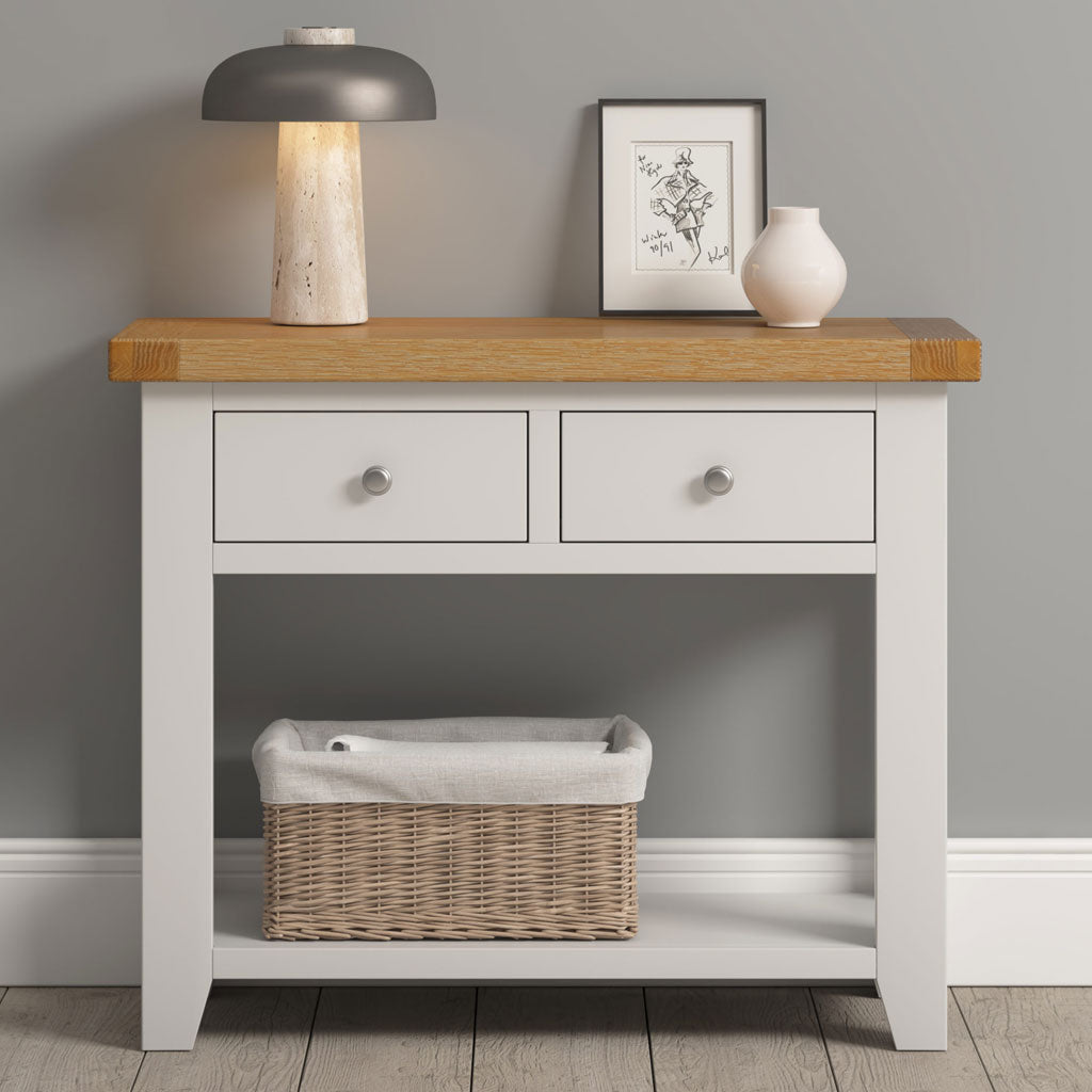 Wooden Console Table With 2 Drawers - Windsor