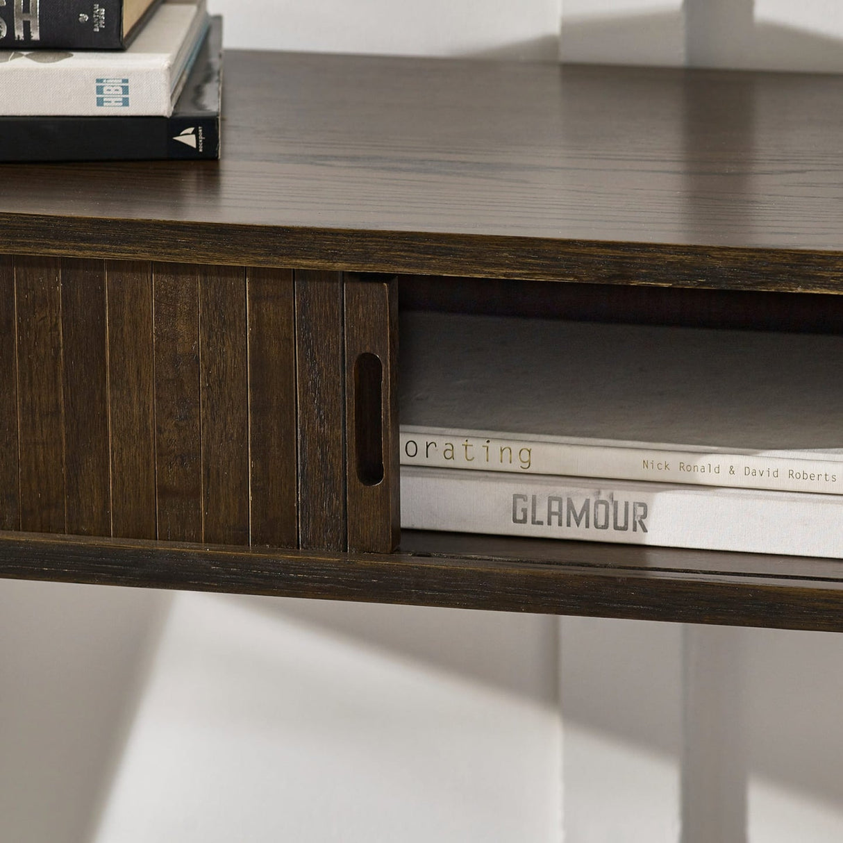 Wooden Console Table With 2 Sliding Doors - Arya