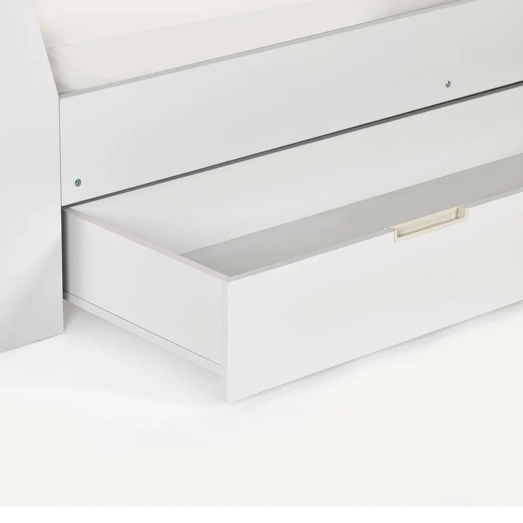 Wooden Day Bed With Drawer And Shelving Unit - Cyclone