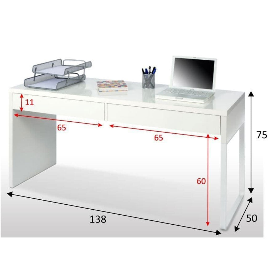 Wooden Desk for Home And Office With 2 Drawers - Krum