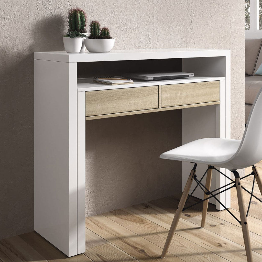 Wooden Desk for Home And Office With 2 Drawers - Turina