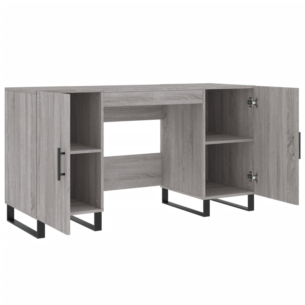Wooden Desk for Home And Office With Black Handles - Vantage Home