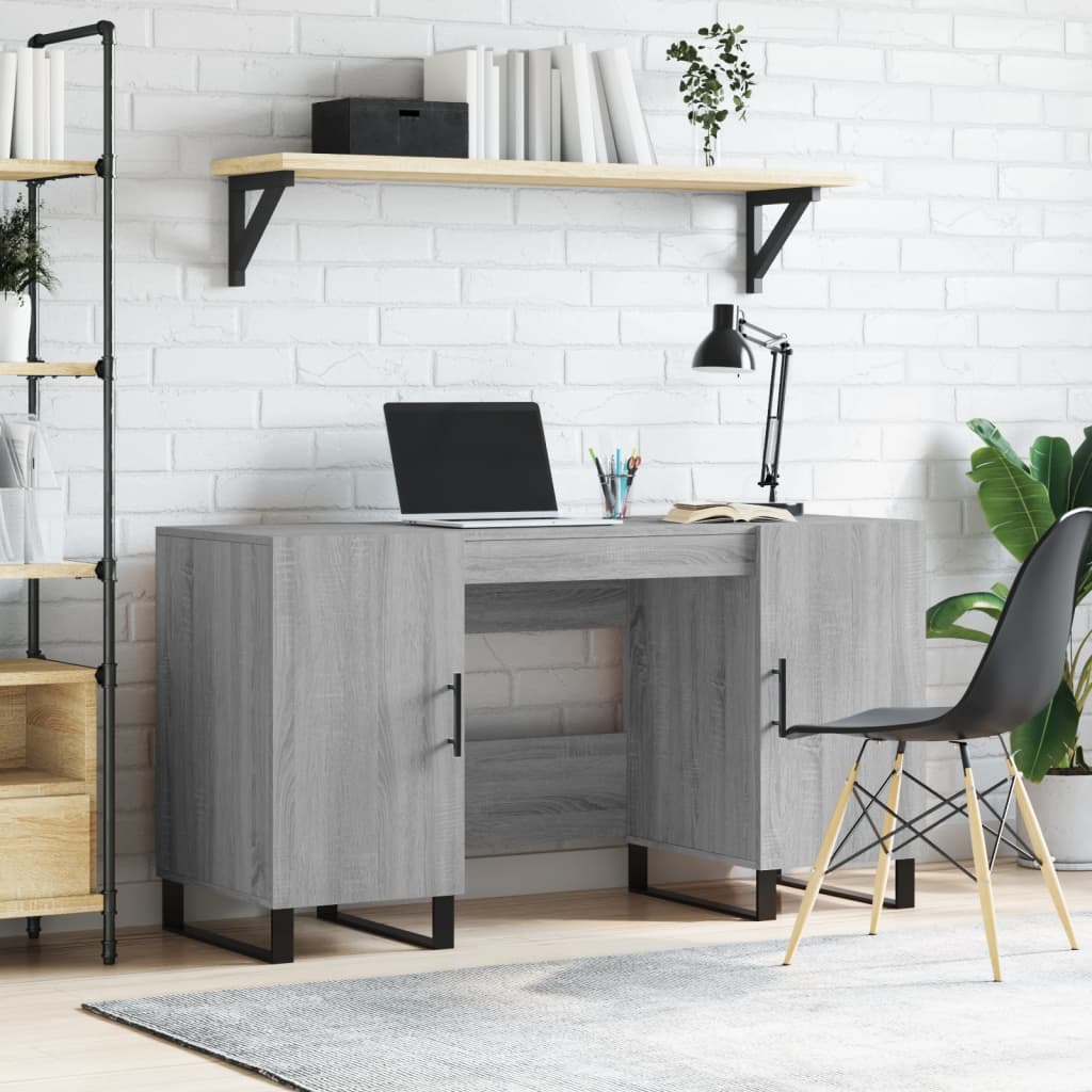 Wooden Desk for Home And Office With Black Handles - Vantage Home