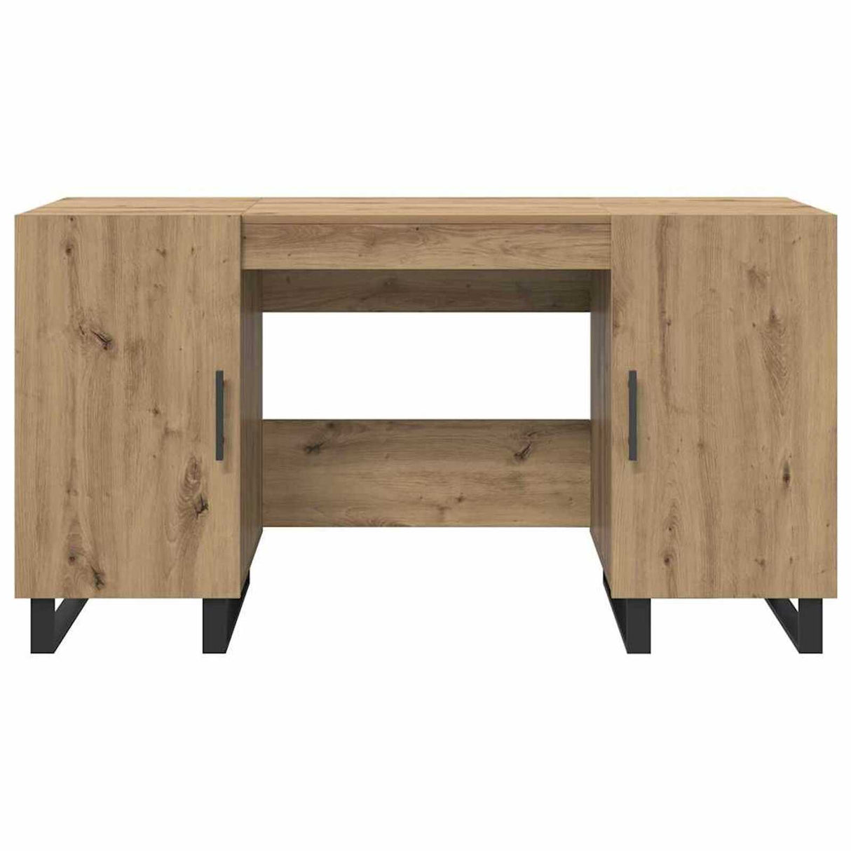 Wooden Desk for Home And Office With Black Handles - Vantage Home