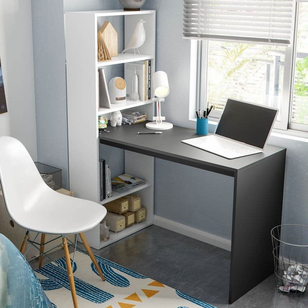 Wooden Desk for Home And Office With Bookcase - Dublin