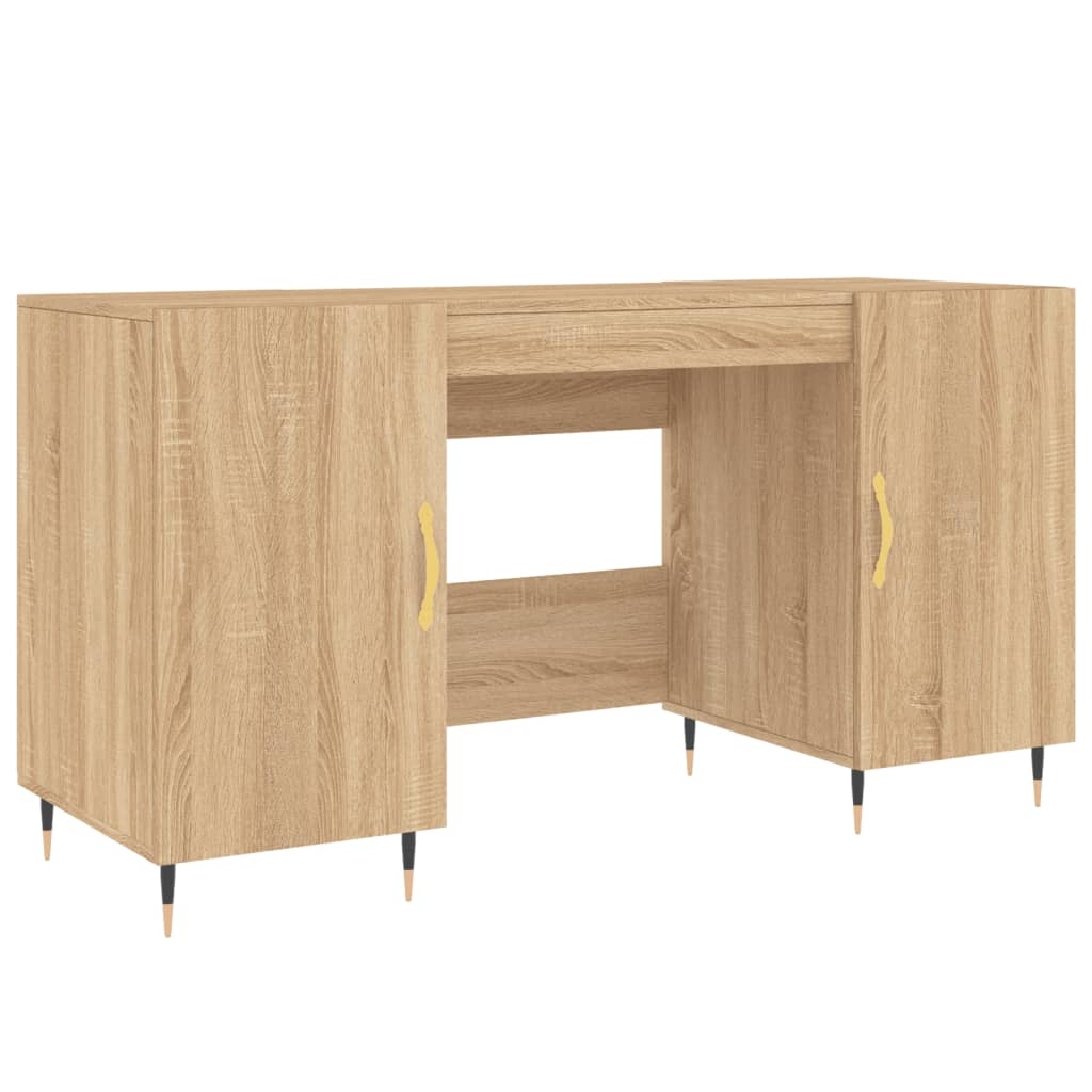 Wooden Desk for Home And Office With Gold Handles - Vantage Home
