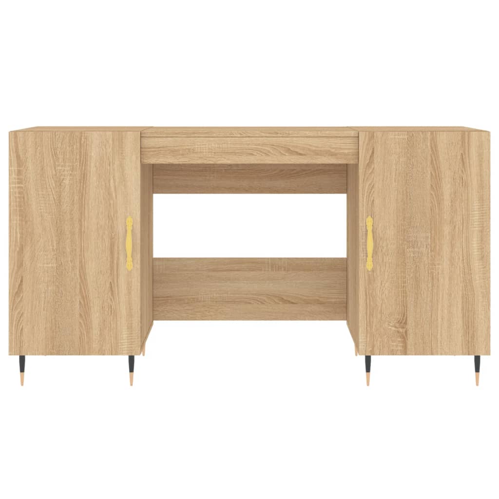 Wooden Desk for Home And Office With Gold Handles - Vantage Home