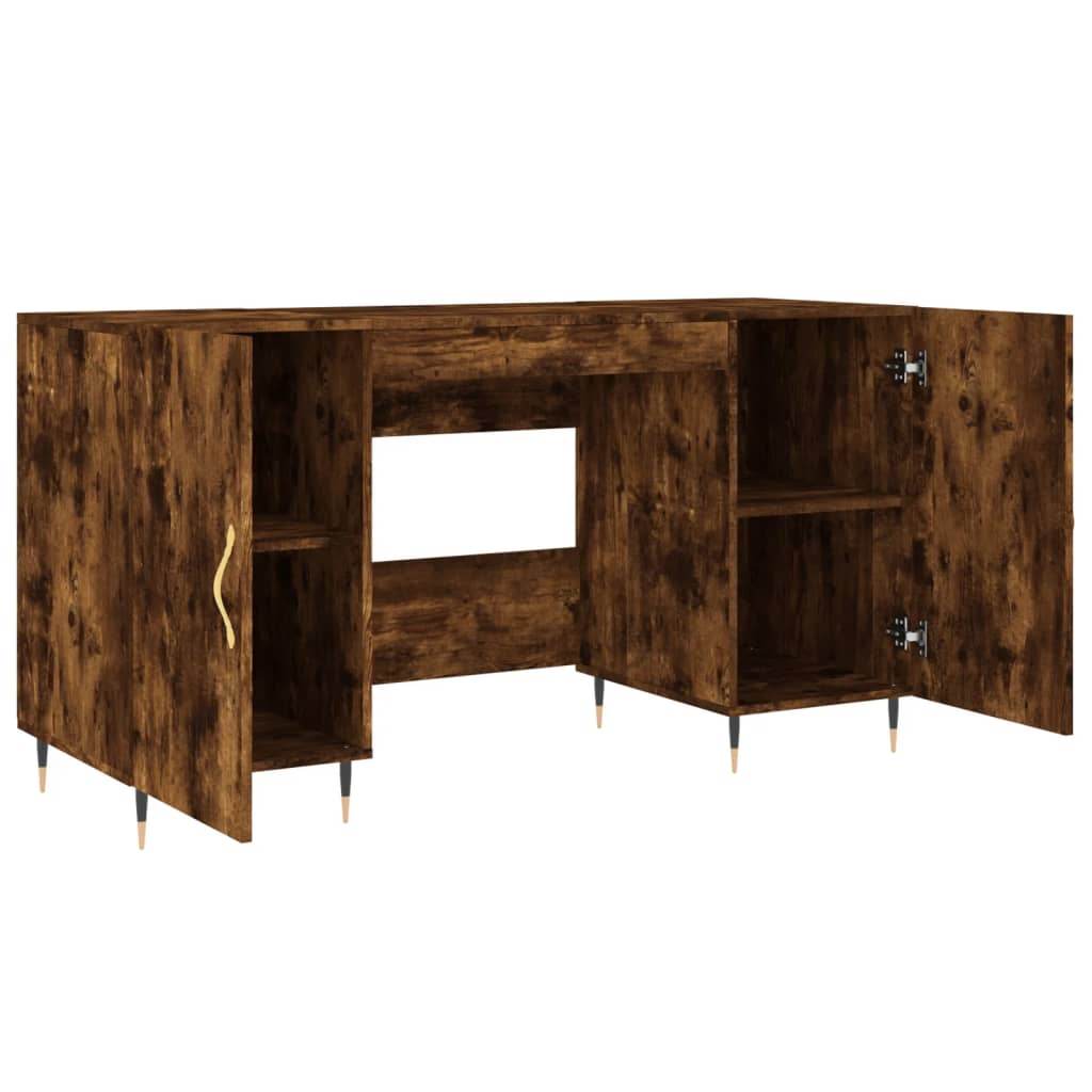 Wooden Desk for Home And Office With Gold Handles - Vantage Home