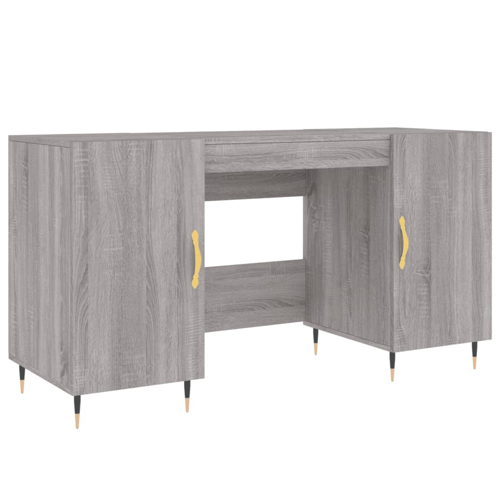 Wooden Desk for Home And Office With Gold Handles - Vantage Home