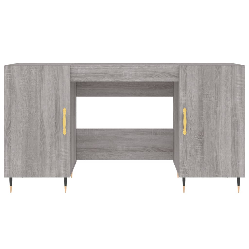 Wooden Desk for Home And Office With Gold Handles - Vantage Home