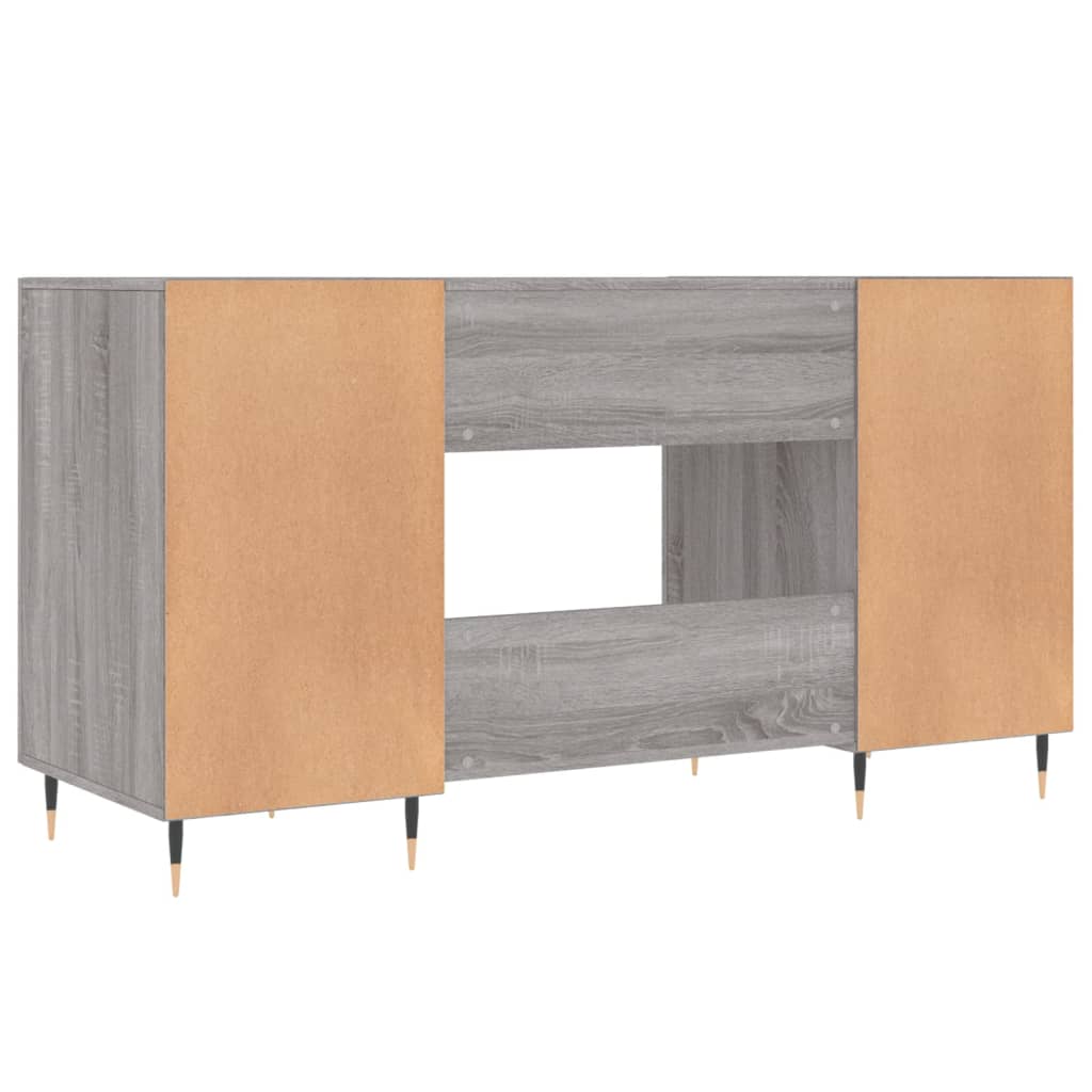 Wooden Desk for Home And Office With Gold Handles - Vantage Home
