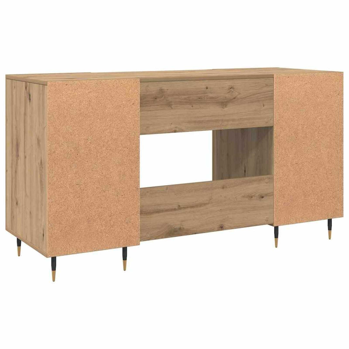 Wooden Desk for Home And Office With Gold Handles - Vantage Home
