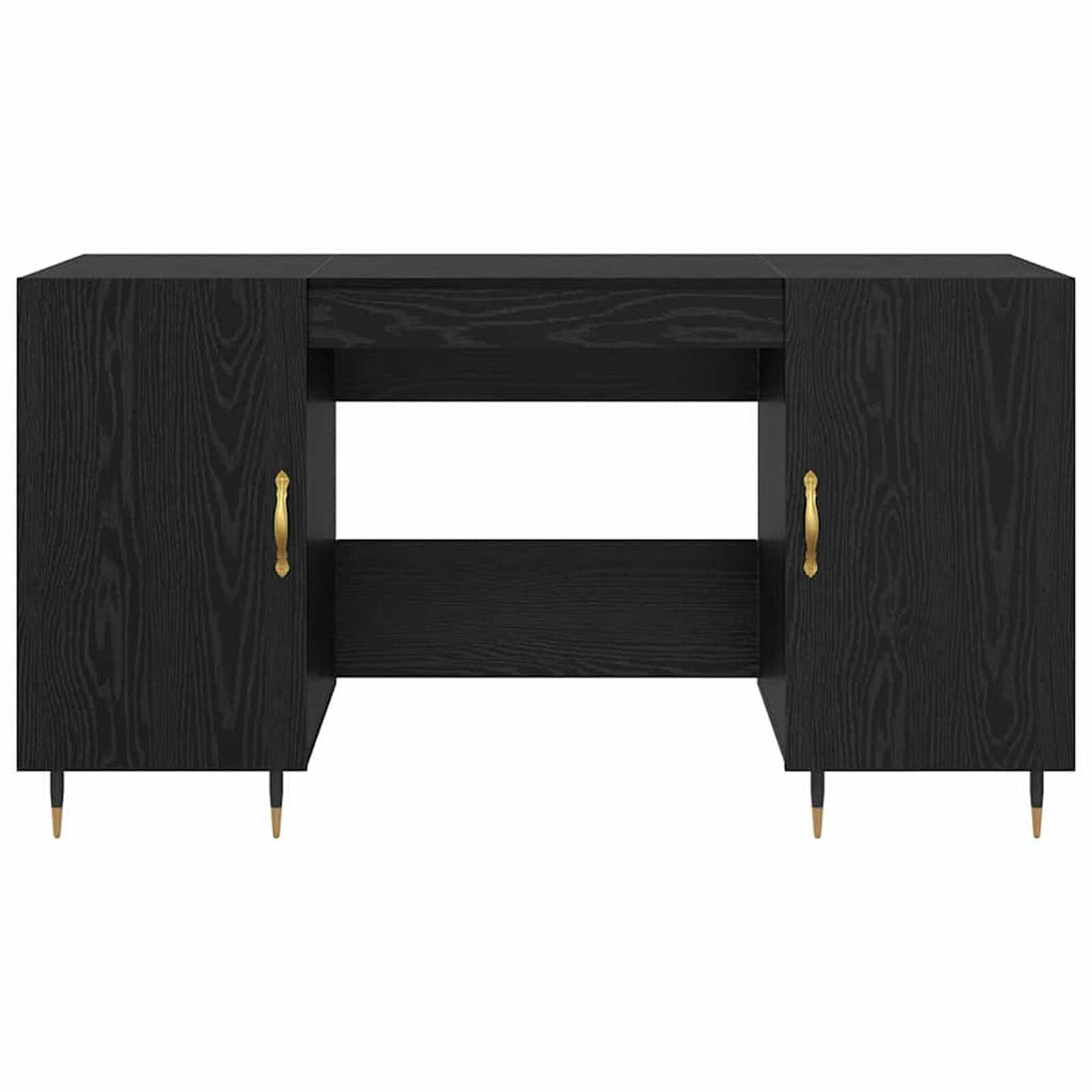 Wooden Desk for Home And Office With Gold Handles - Vantage Home