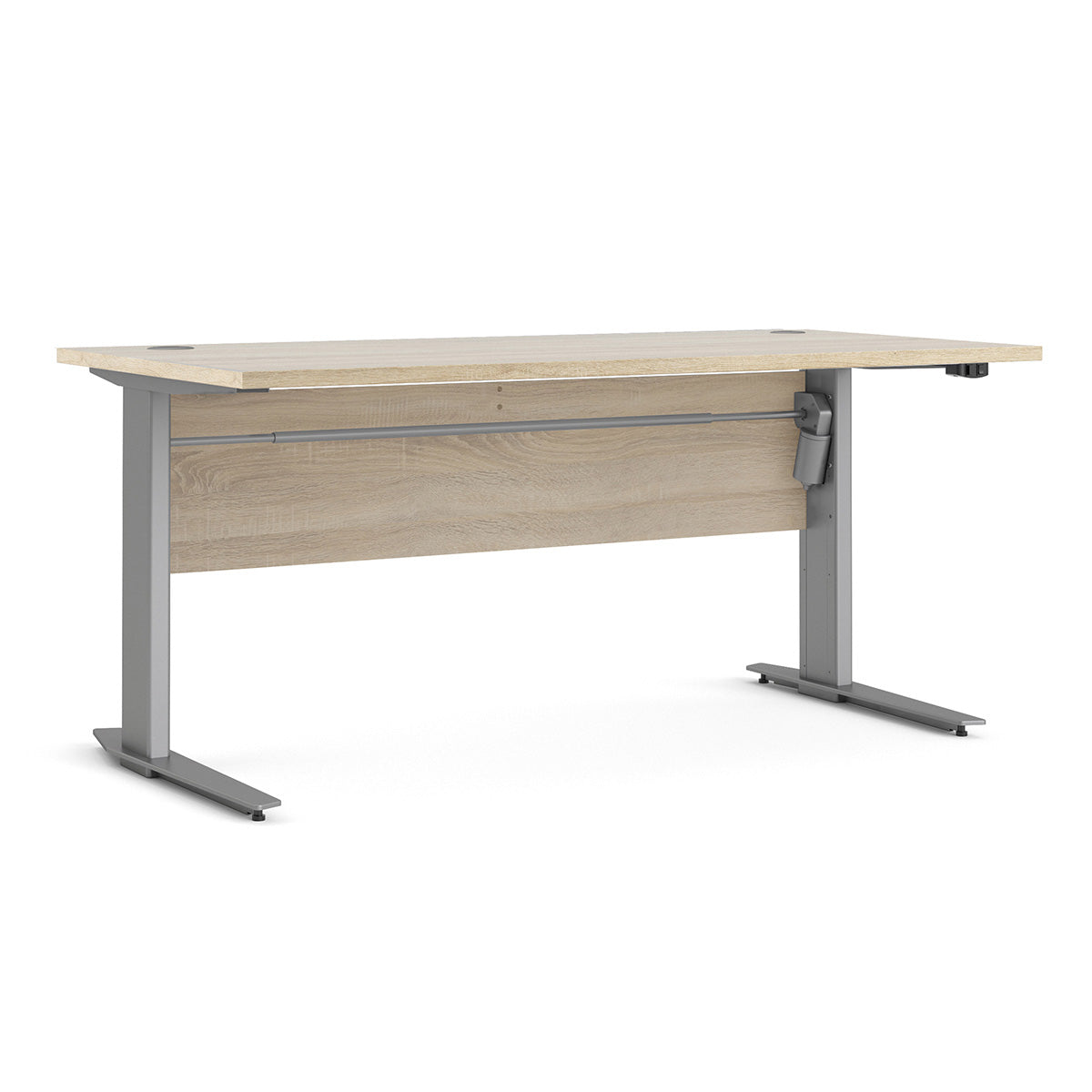 Wooden Desk for Home And Office 150cm Wide in Oak With Height Adjustable Legs - Prima