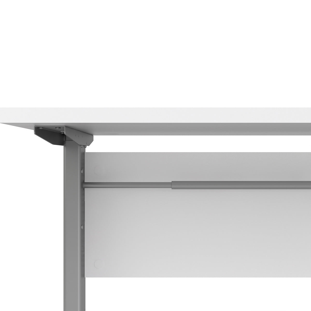 Wooden Desk for Home And Office 150cm Wide in White With Height Adjustable Legs - Prima