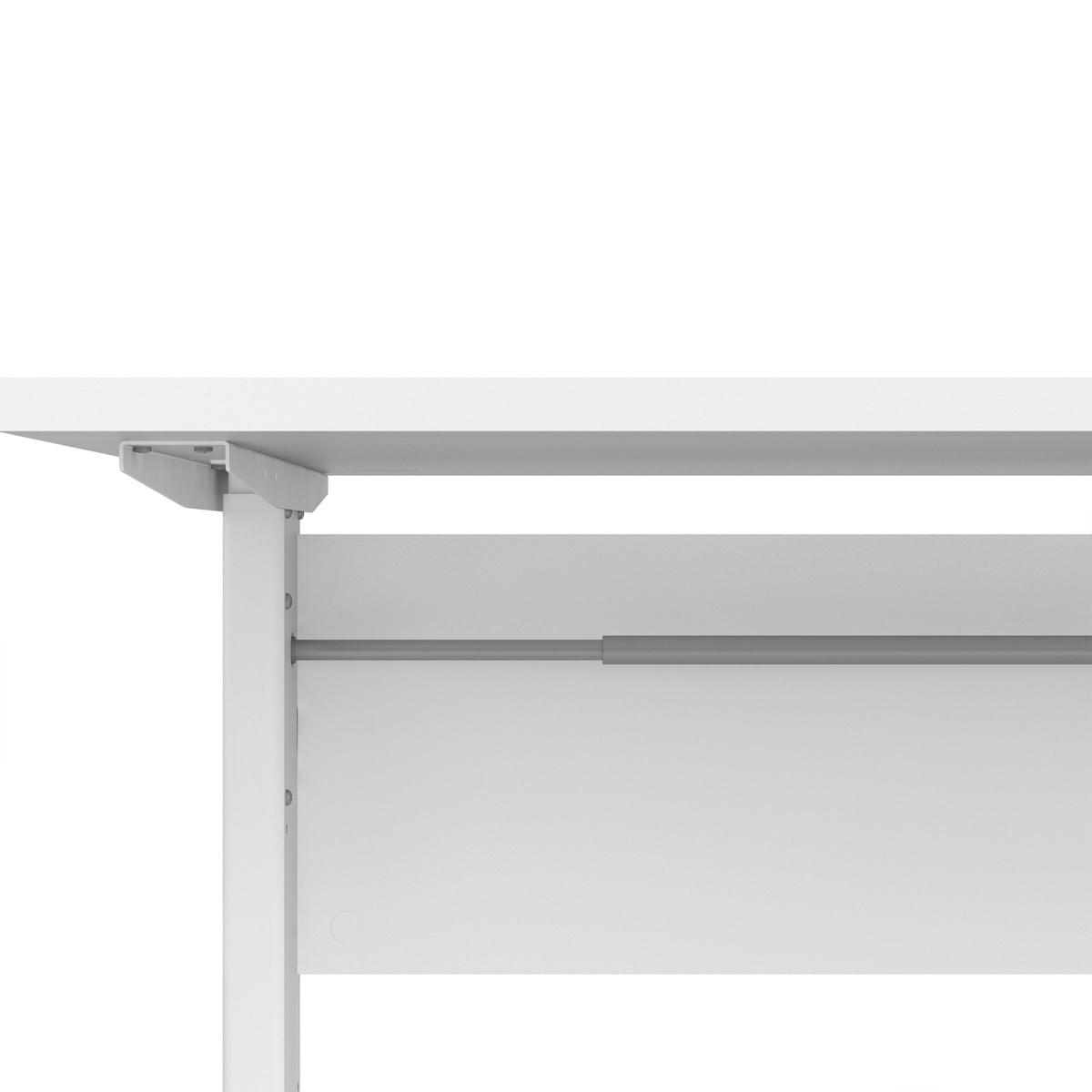 Wooden Desk for Home And Office 150cm Wide in White With Height Adjustable Legs - Prima