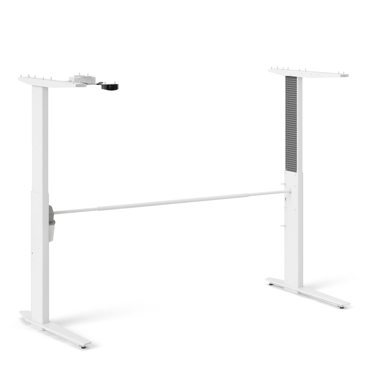 Wooden Desk for Home And Office 150cm Wide in White With Height Adjustable Legs - Prima