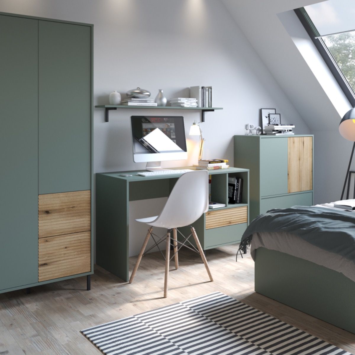 Wooden Desk for Home And Office With 2 Drawers - Darwin