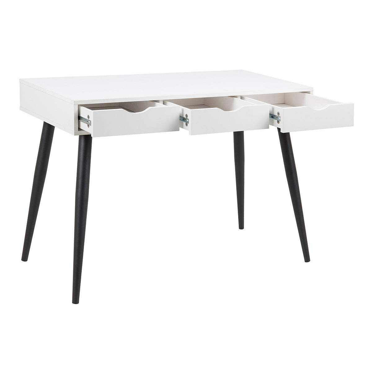 Wooden Desk for Home And Office With 3 Drawers And Black Legs - Neptun