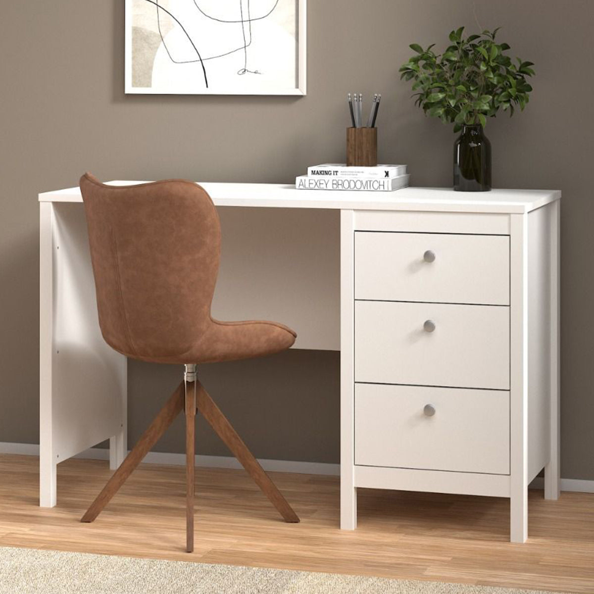 Wooden Desk for Home And Office With 3 Drawers - Madrid