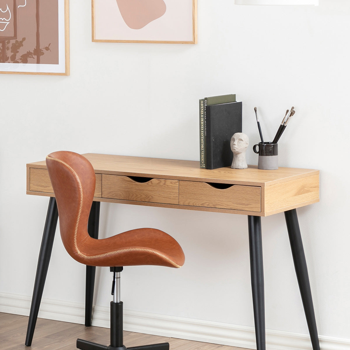 Wooden Desk for Home And Office With 3 Drawers - Neptun