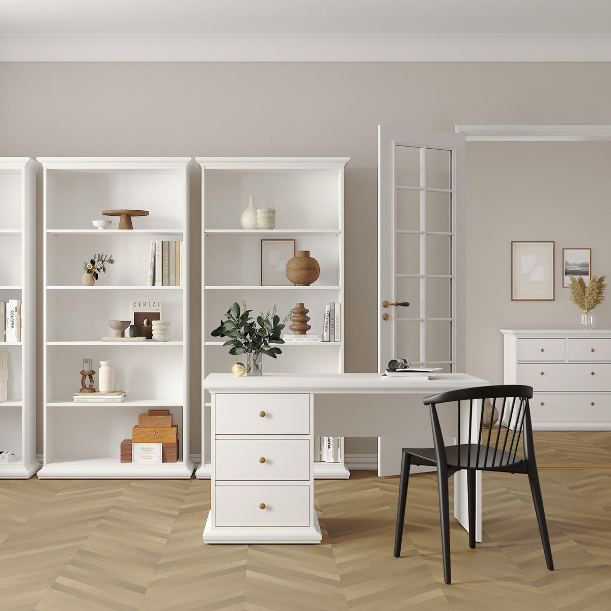 Wooden Desk for Home And Office With 3 Drawers - Paris