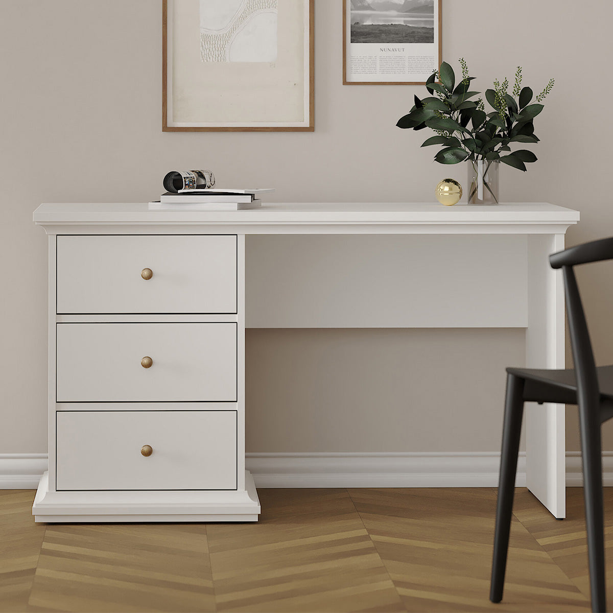 Wooden Desk for Home And Office With 3 Drawers - Paris