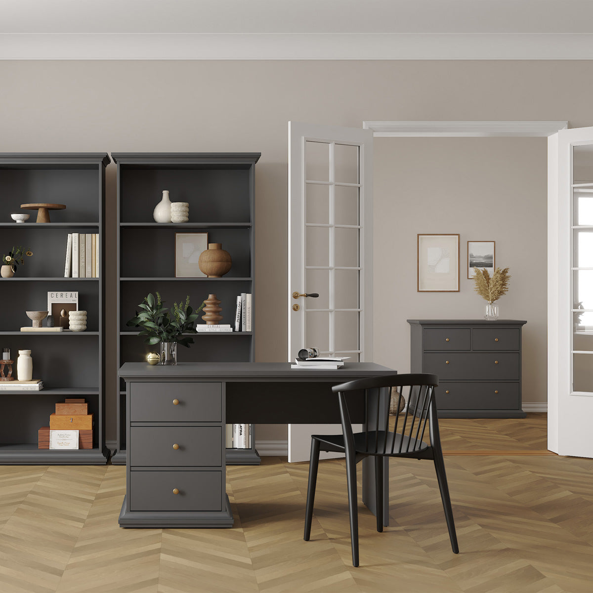 Wooden Desk for Home And Office With 3 Drawers - Paris