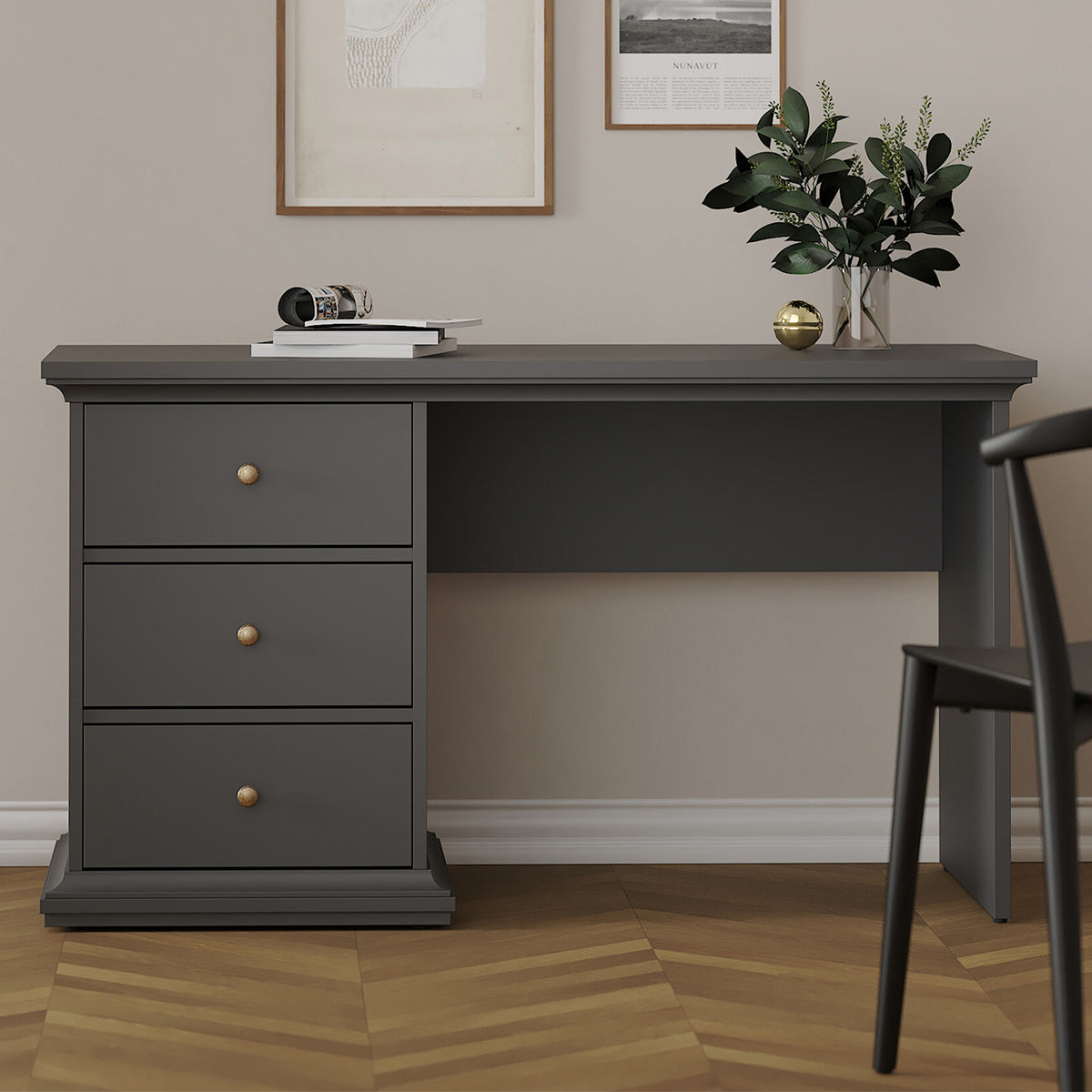 Wooden Desk for Home And Office With 3 Drawers - Paris