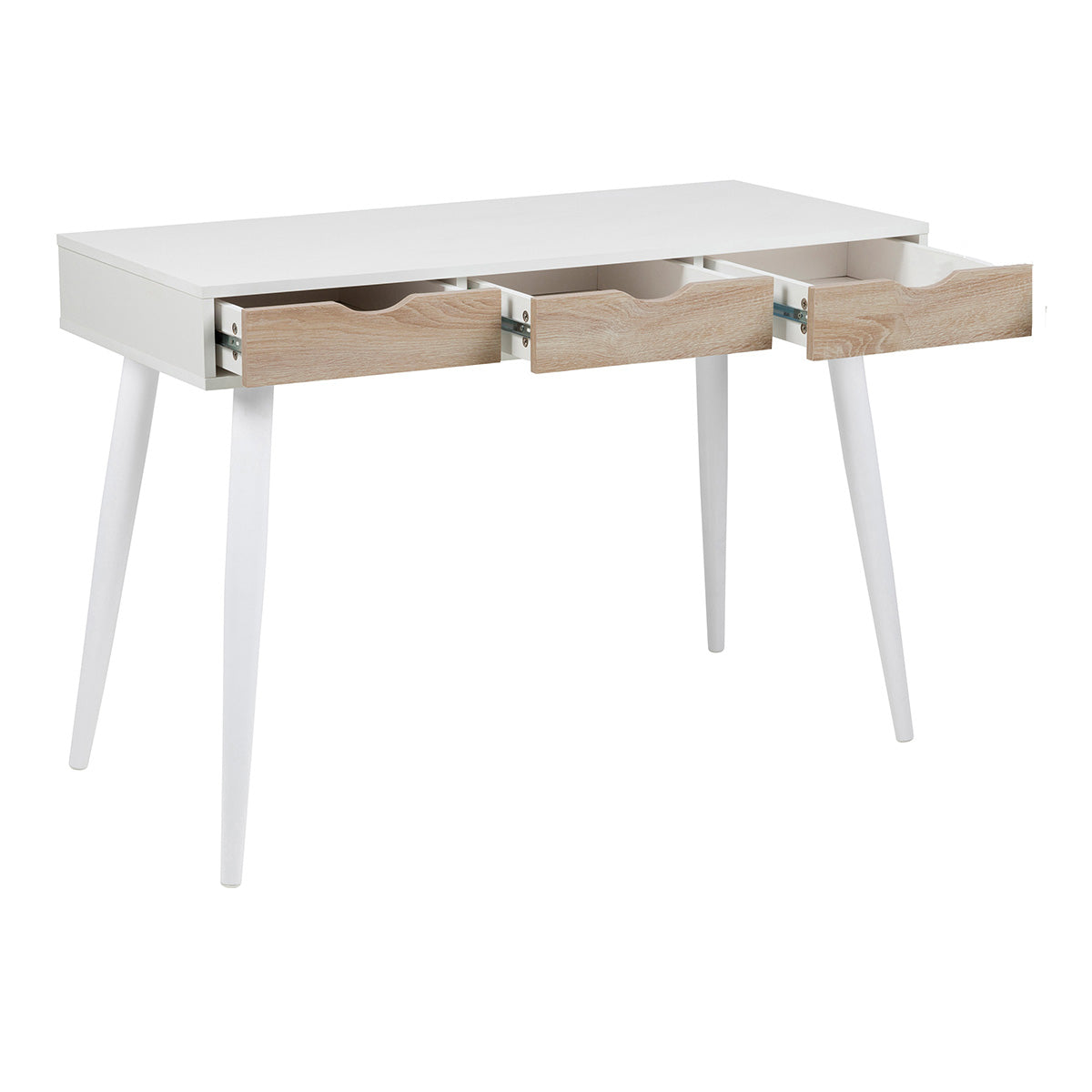 Wooden Desk for Home And Office With 3 Oak Drawers - Neptun