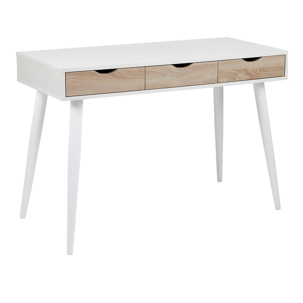 Wooden Desk for Home And Office With 3 Oak Drawers - Neptun