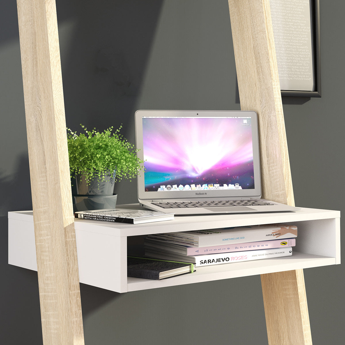 Wooden Desk for Home And Office in Leaning Ladder Design - Oslo
