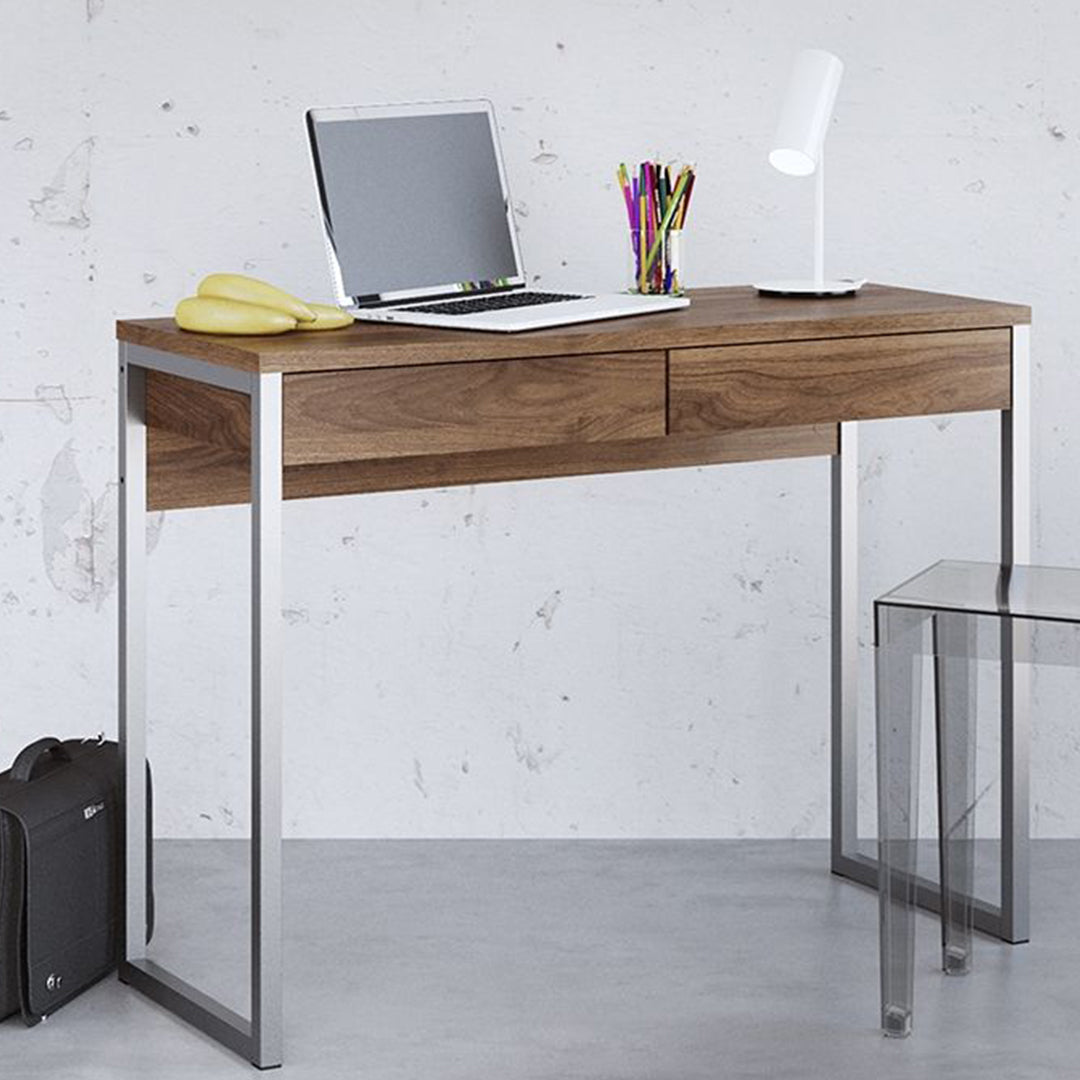 Wooden Desk for Home And Office 101.6cm Wide With 2 Drawers - Function Plus