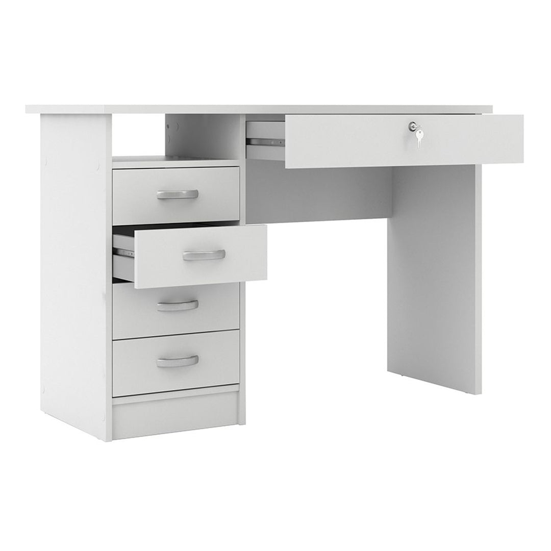 Wooden Desk for Home And Office With 5 Drawers - Function Plus