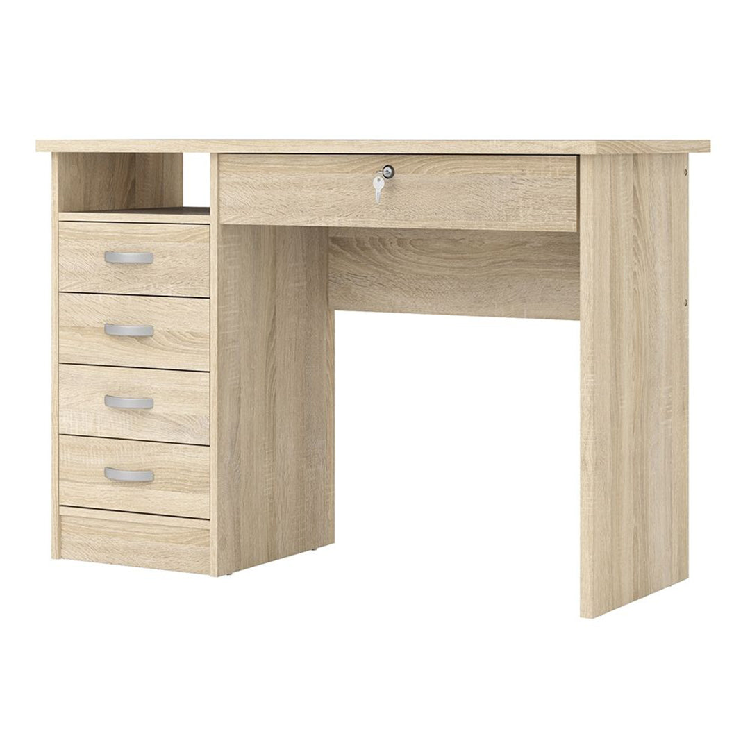 Wooden Desk for Home And Office With 5 Drawers - Function Plus