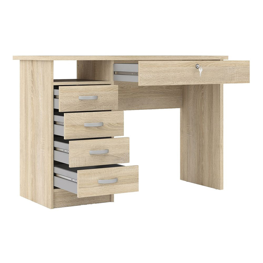 Wooden Desk for Home And Office With 5 Drawers - Function Plus
