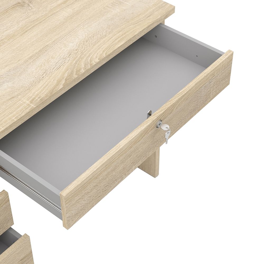 Wooden Desk for Home And Office With 5 Drawers - Function Plus