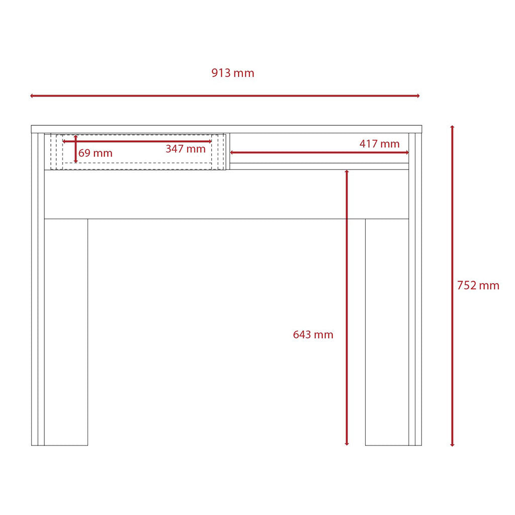 Wooden Desk With 1 Drawer for Home And Office - Dallas